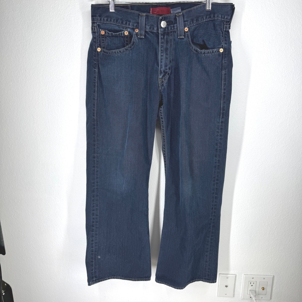 Levis Type 1 Real Loose Jeans Mens 34x30 Dark‎ Wash Baggy Wide Leg Denim Vintage